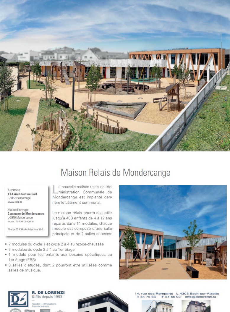 Architecture Européenne feature on XXA Architecture's Maison Relais de Mondercange